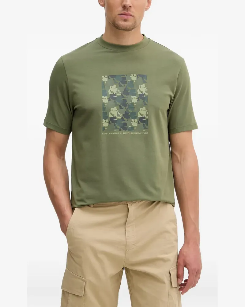 Karl Lagerfeld T-Shirt mit grafischem Print - Grün Grün