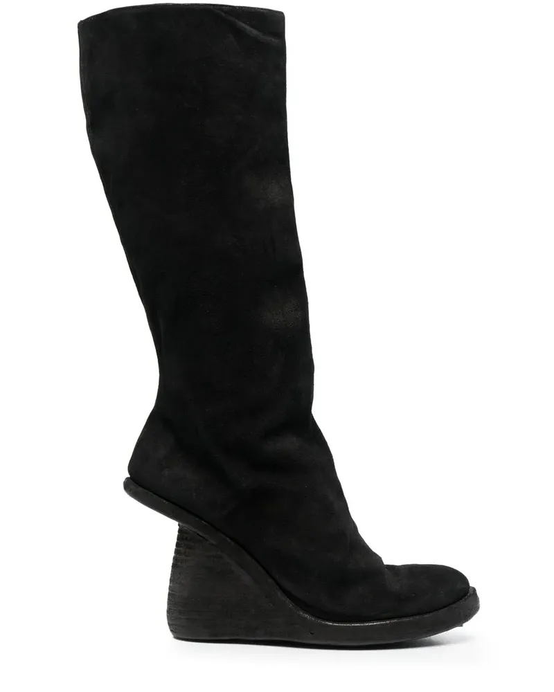 GUIDI Asymmetrische Stiefeletten - Schwarz Schwarz
