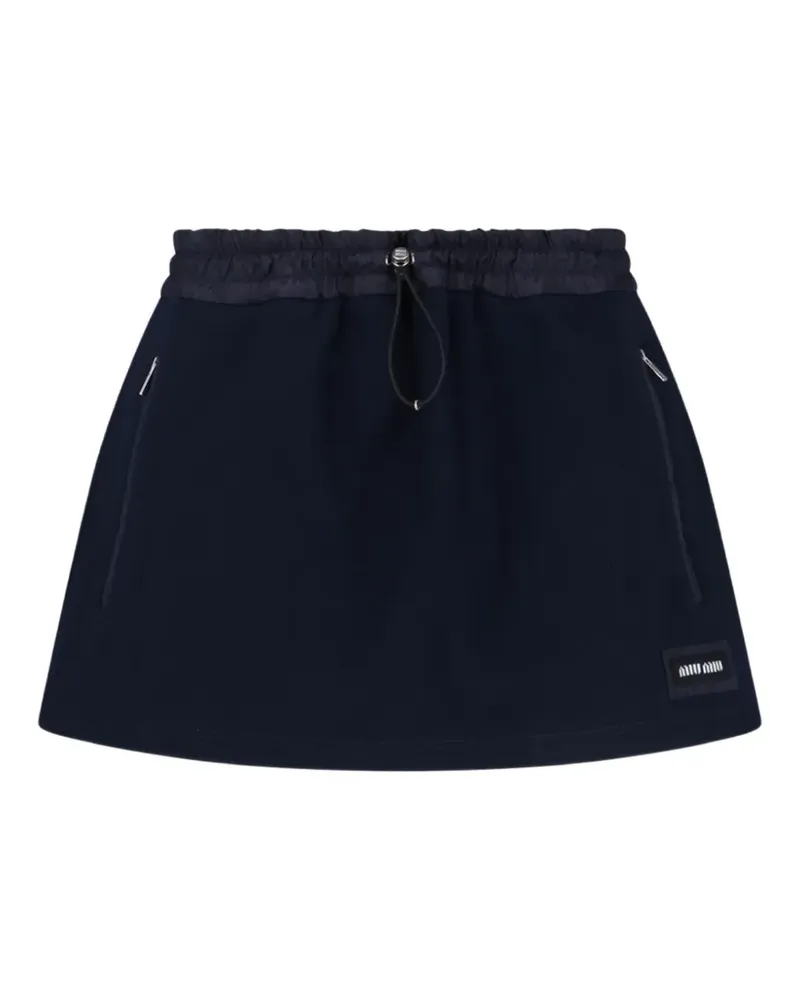 Miu Miu Minirock aus Fleece - Blau Blau