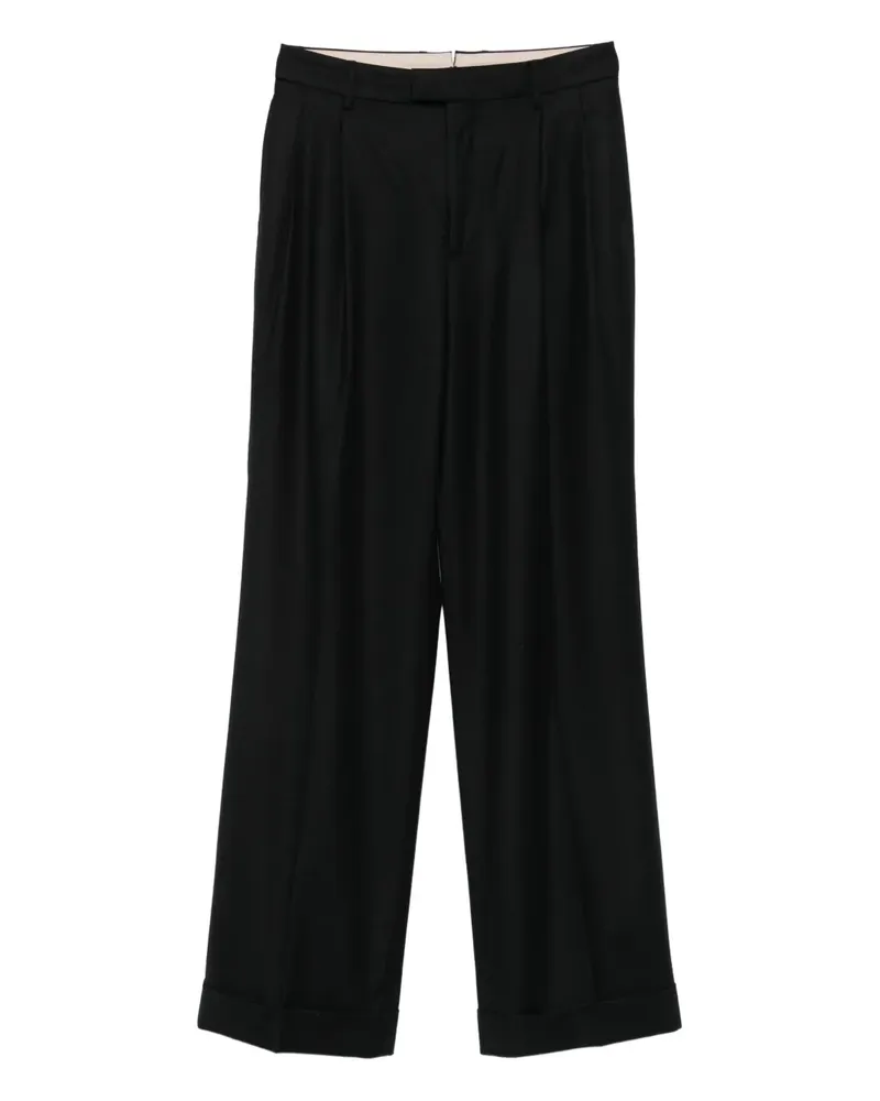 Berwich Hose mit Bundfalten - Schwarz Schwarz