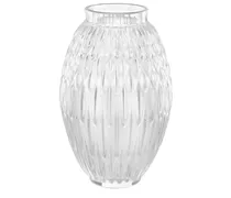 Große Plumes Vase aus Kristall 26,5cm - Weiß