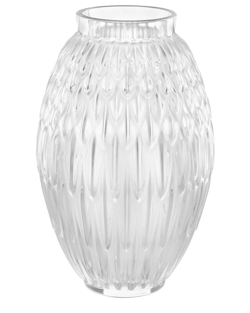 Große Plumes Vase aus Kristall 26,5cm - Weiß