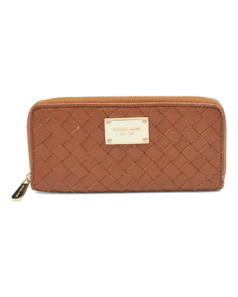 Michael Kors woven zip-around wallet - Braun Braun
