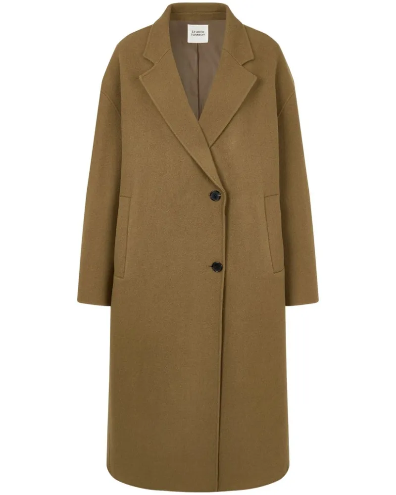 STUDIO TOMBOY Asymmetrischer Wollmantel - Braun Braun