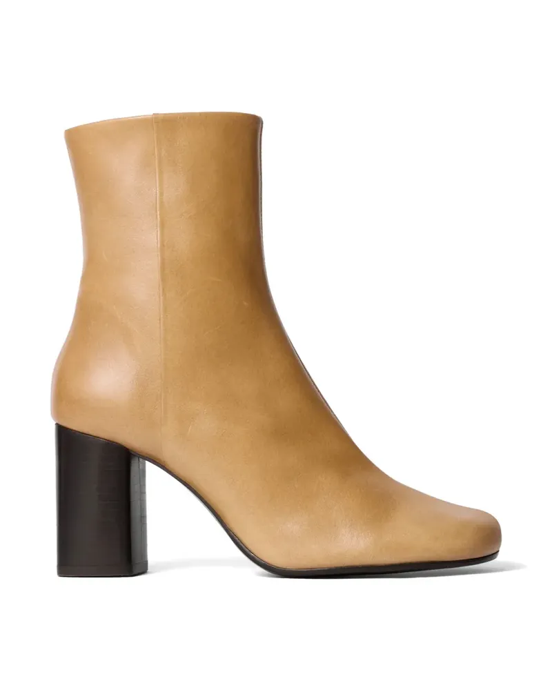 Christophe Lemaire anatomic stitching leather boots - Nude Nude