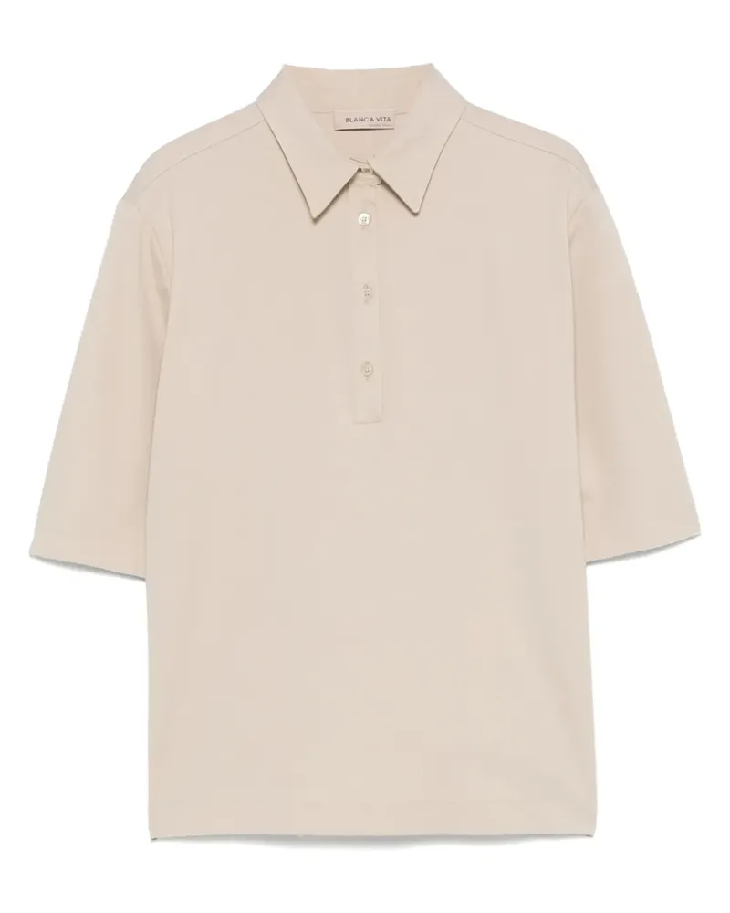 Blanca Platy Poloshirt - Nude Nude