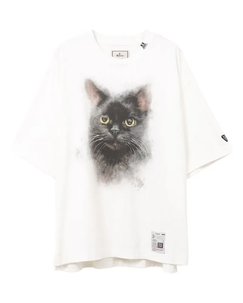 MIHARAYASUHIRO T-Shirt mit Katzen-Print - Weiß Weiß