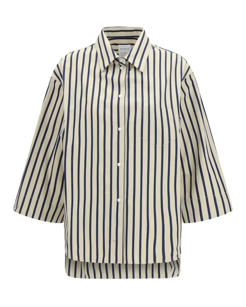 Sara Roka striped pocket shirt - Nude Nude
