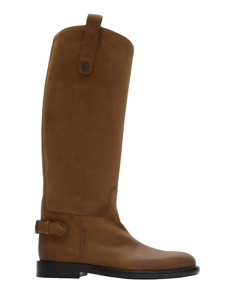 Burberry suede Cavalier boots - Braun Braun