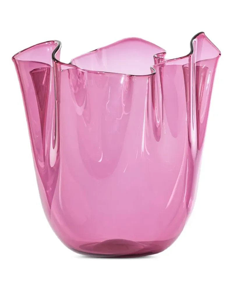 Venini Gewellte Fazzoletto Vase - Rosa Rosa