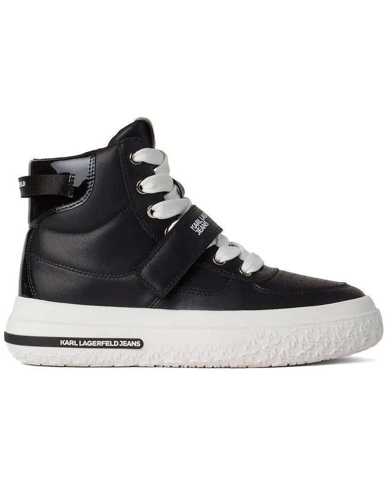 Karl Lagerfeld Kup Strap High-Top-Sneakers - Schwarz Schwarz