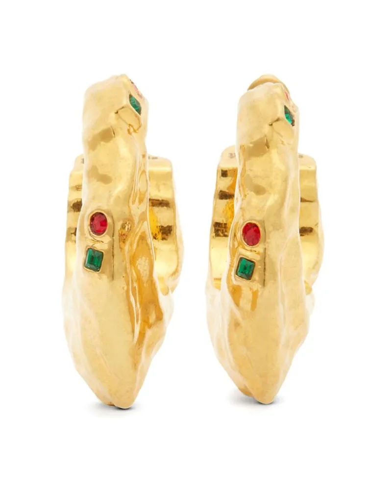 Palm Angels Geschmolzene Ohrringe - Gold Gold