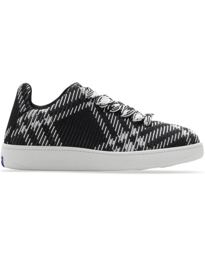Burberry Box Sneakers mit Check - Schwarz Schwarz
