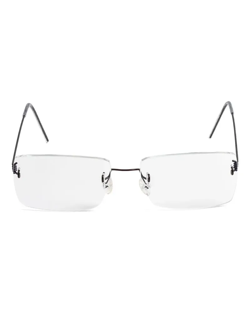 Lindberg rimless rectangle-frame glasses - Schwarz Schwarz
