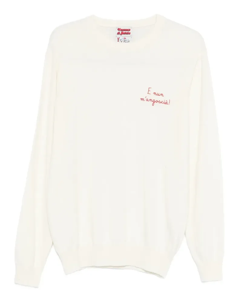MC2 Saint Barth Bestickter Pullover - Weiß Weiß