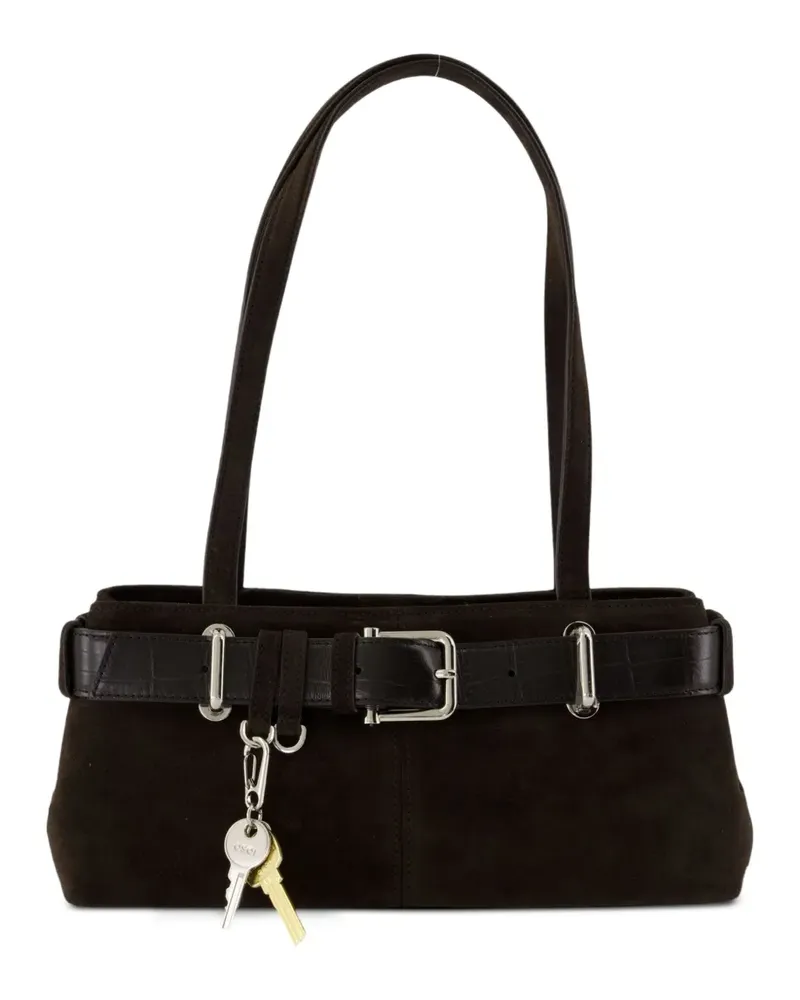 OSOI Brocle Mini-Tasche aus Wildleder - Schwarz Schwarz