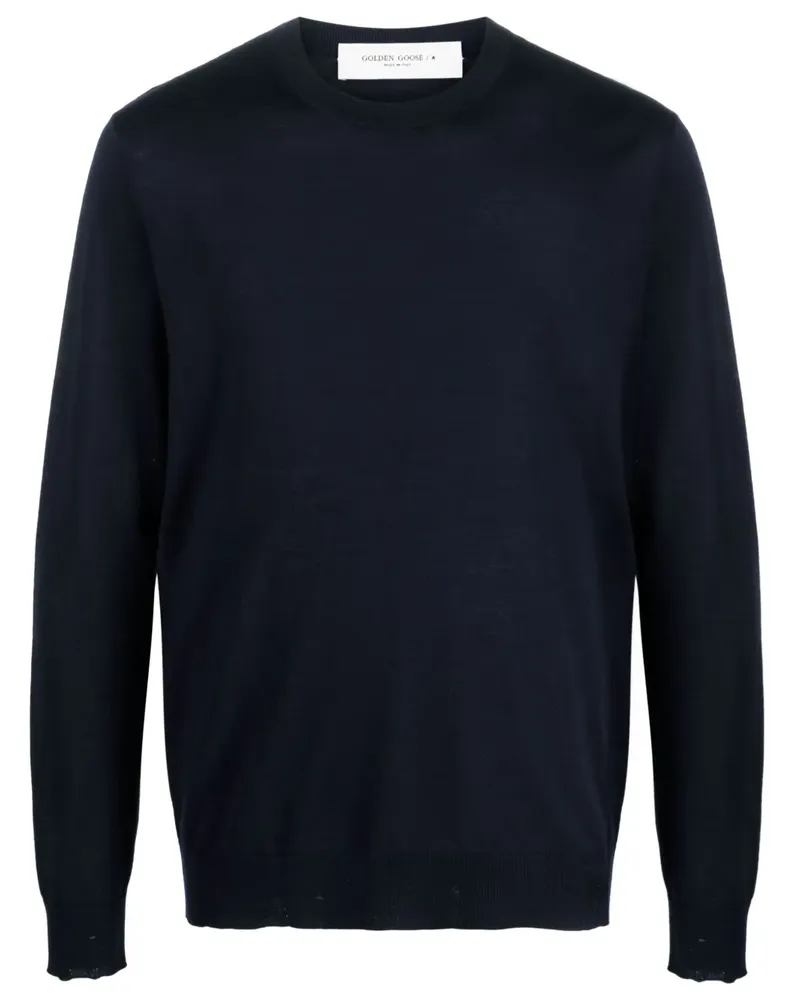 Golden Goose Sweatshirt mit Logo-Patch - Blau Blau