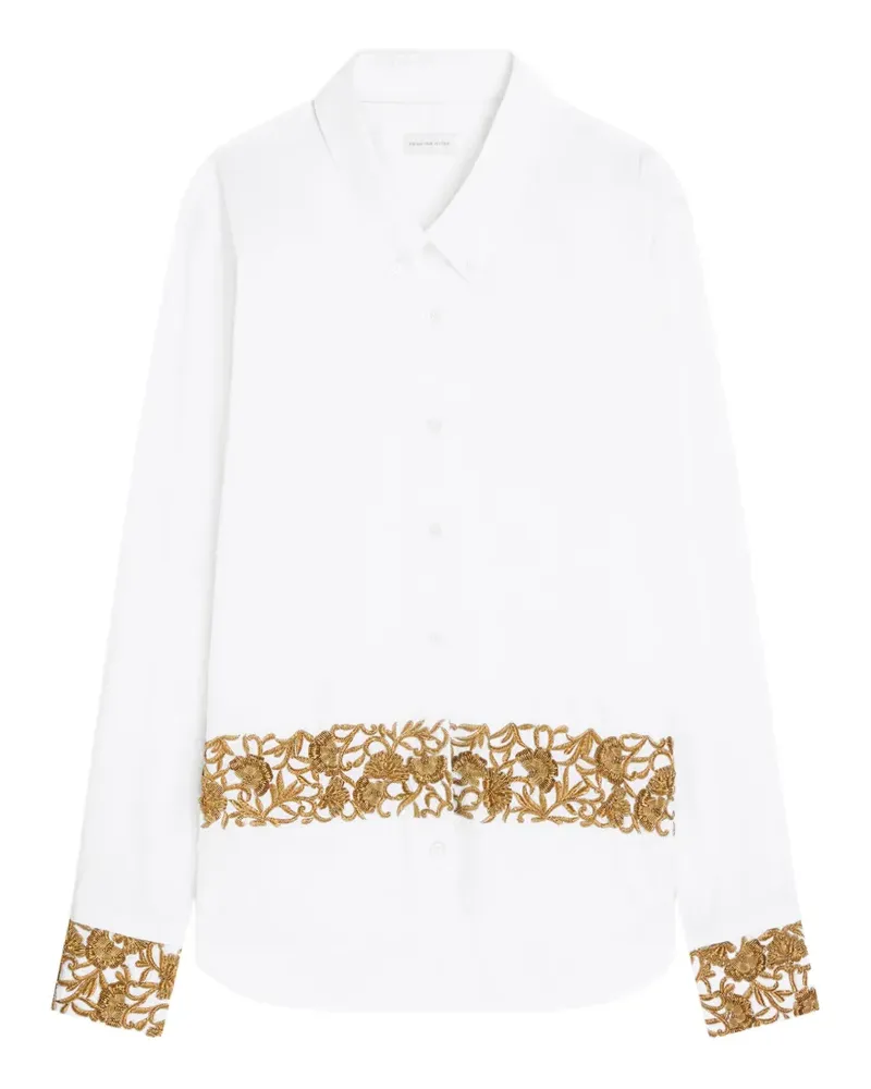 Dries van Noten Besticktes Hemd - Weiß Weiß