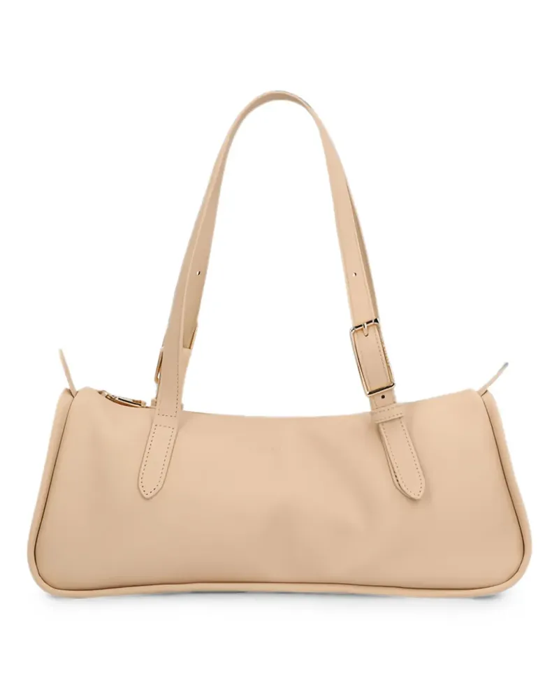 Longchamp Looong buckle-strap shoulder bag - Nude Nude