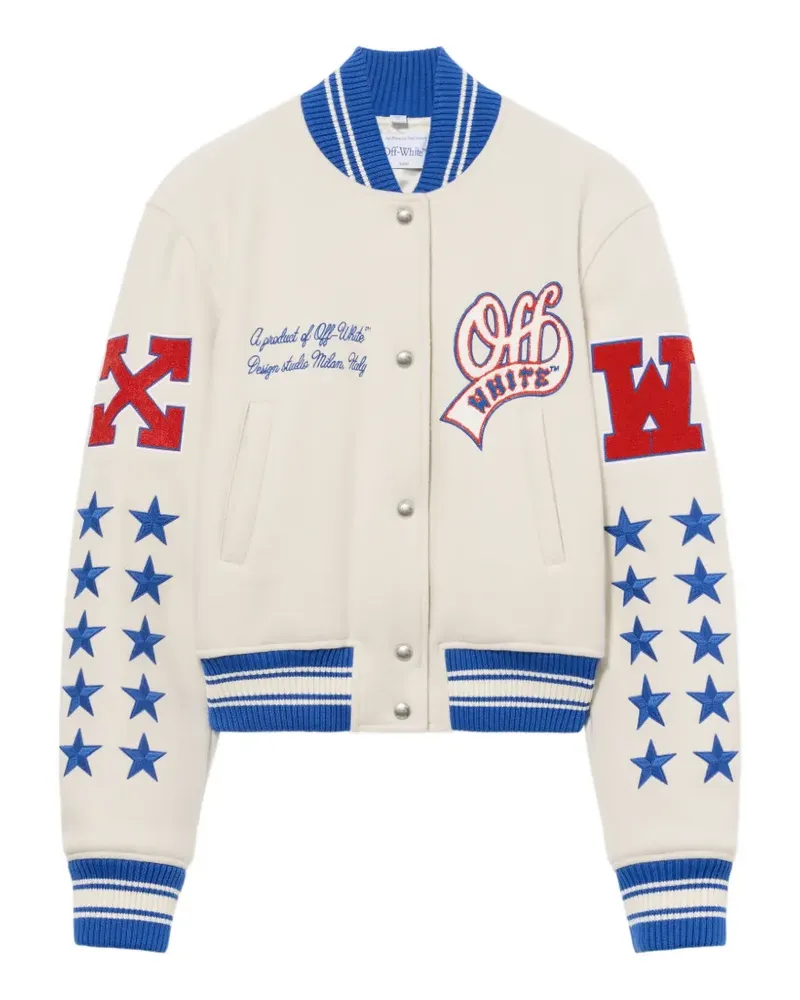 OFF-WHITE Bomberjacke mit Logo-Patch - Nude Nude