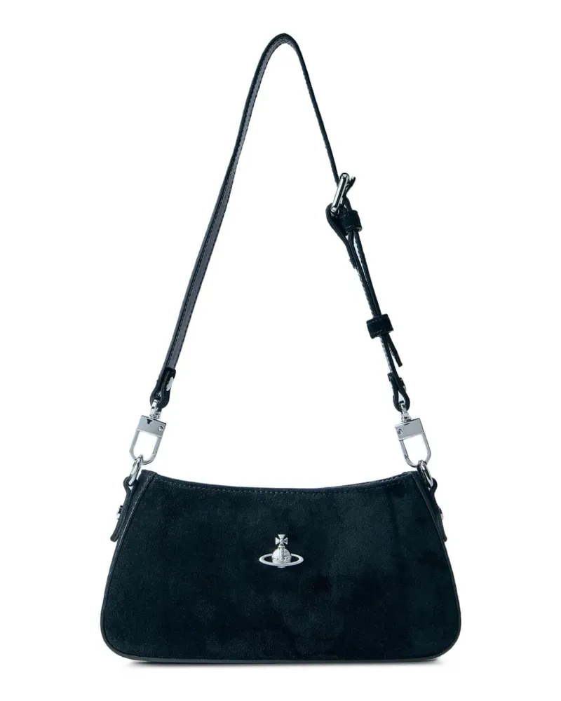 Vivienne Westwood Tasha suede shoulder bag - Schwarz Schwarz