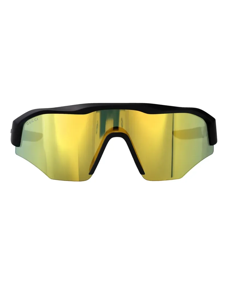 Gucci shield-frame sunglasses - Schwarz Schwarz