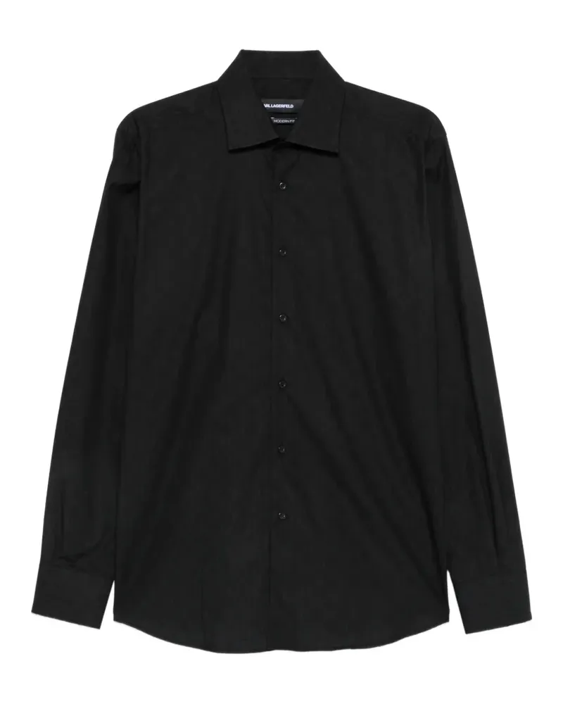 Karl Lagerfeld Hemd mit modernem Schnitt - Schwarz Schwarz