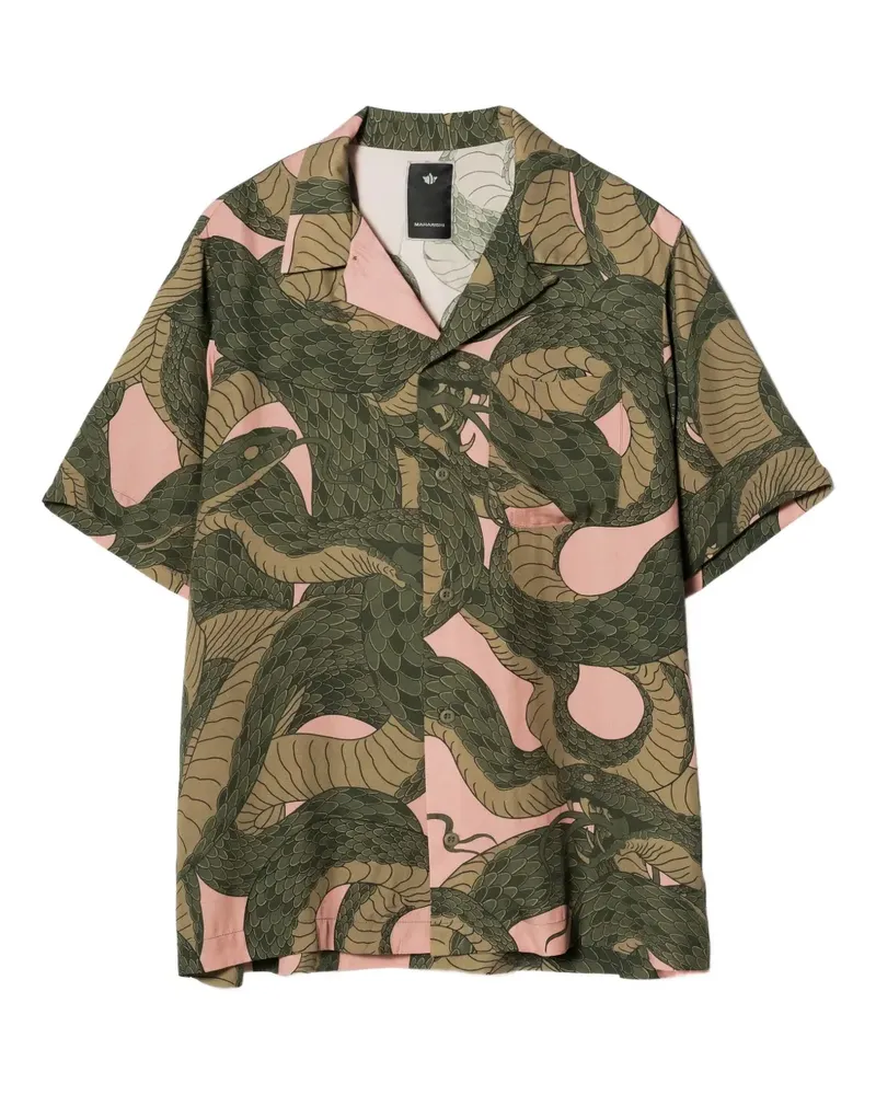 maharishi Hemd mit Schlangen-Print - Rosa Rosa
