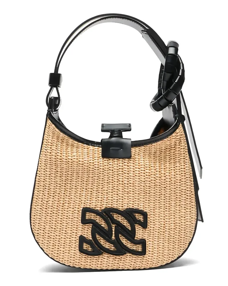 Casadei Vandome logo-detail shoulder bag - Nude Nude