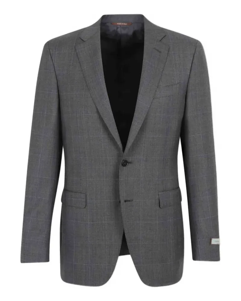 Canali check button suit - Grau Grau