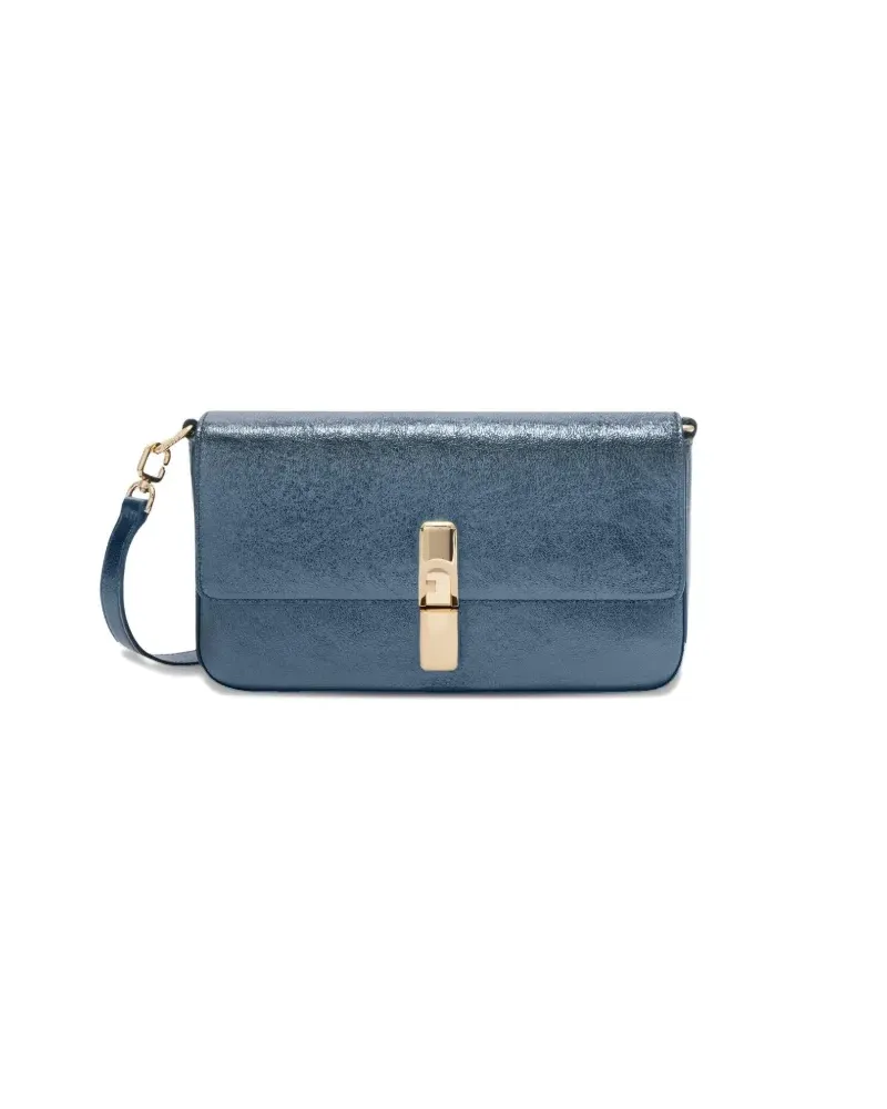 Furla Umhängetasche in Metallic-Optik - Blau Blau