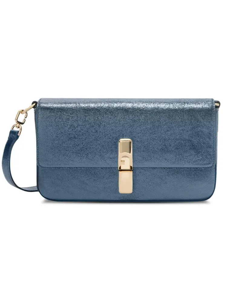 Furla Umhängetasche in Metallic-Optik - Blau Blau