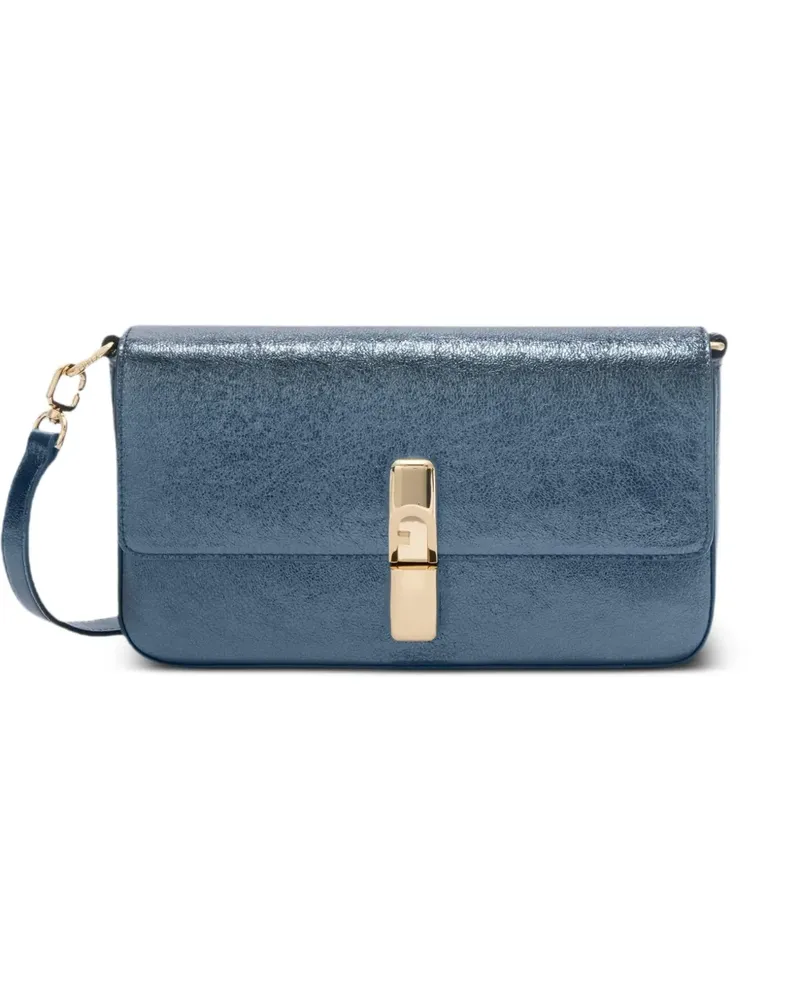 Furla Umhängetasche in Metallic-Optik - Blau Blau