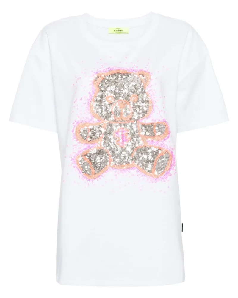 Twin-Set T-Shirt mit Teddy - Weiß Weiß