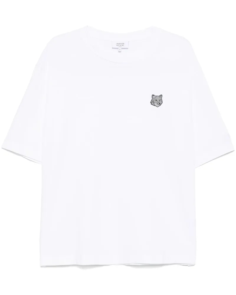 Kitsuné T-Shirt mit Bold Fox Head-Patch - Weiß Weiß