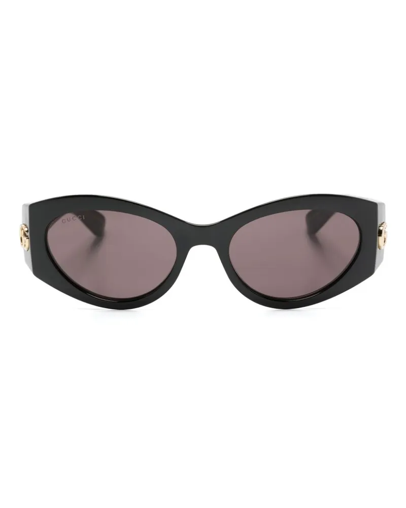 Gucci Cat-Eye-Sonnenbrille mit GG - Schwarz Schwarz