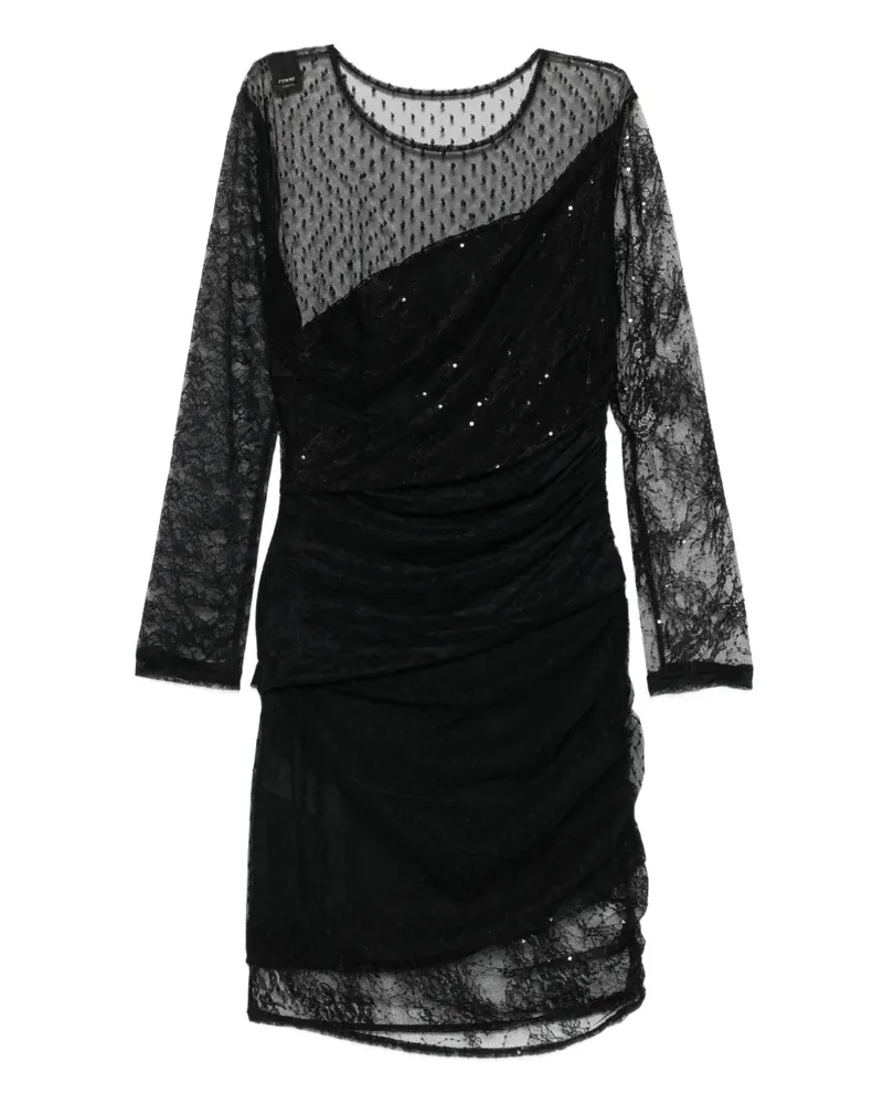Pinko Mesh-Minikleid mit Pailletten - Schwarz Schwarz