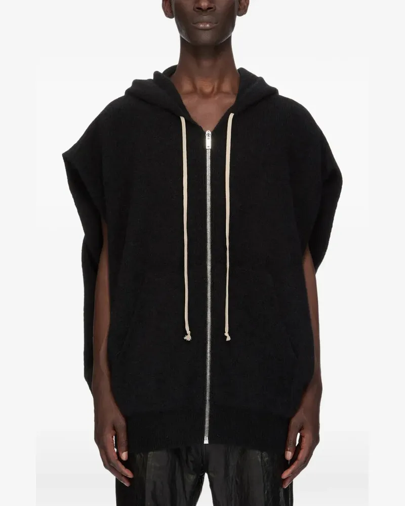 Rick Owens Kapuzenjacke mit Reißverschluss - Schwarz Schwarz