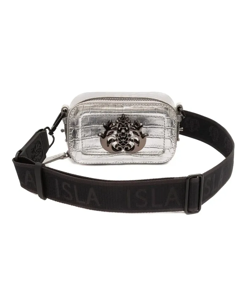 ISLA Dance Mini-Tasche mit Kroko-Effekt - Silber Silber