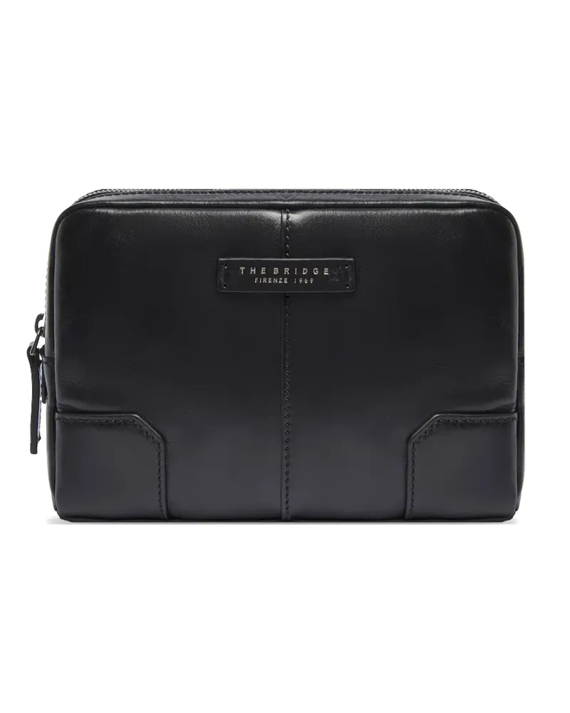 The Bridge Vespucci Clutch aus Leder - Schwarz Schwarz