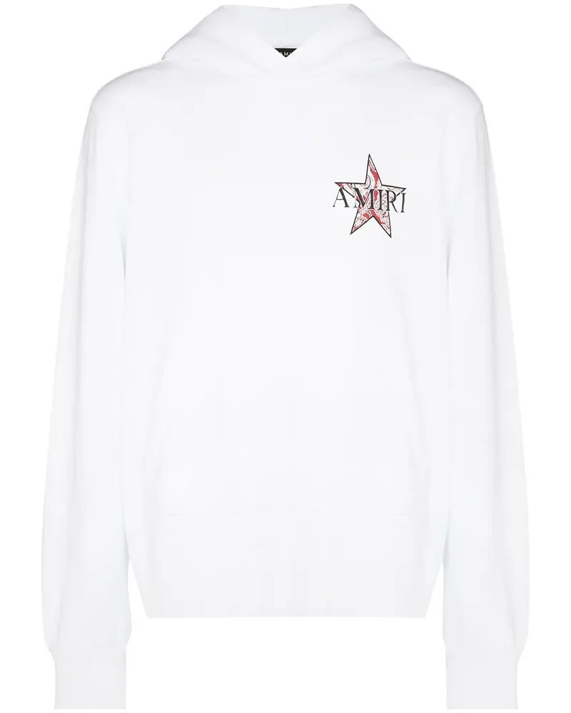 Amiri Hoodie mit Paisley-Stern - Weiß Weiß