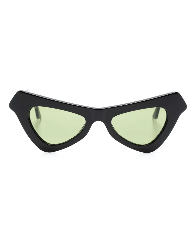 Marni Cat-Eye-Sonnenbrille mit Logo-Gravur - Schwarz Schwarz