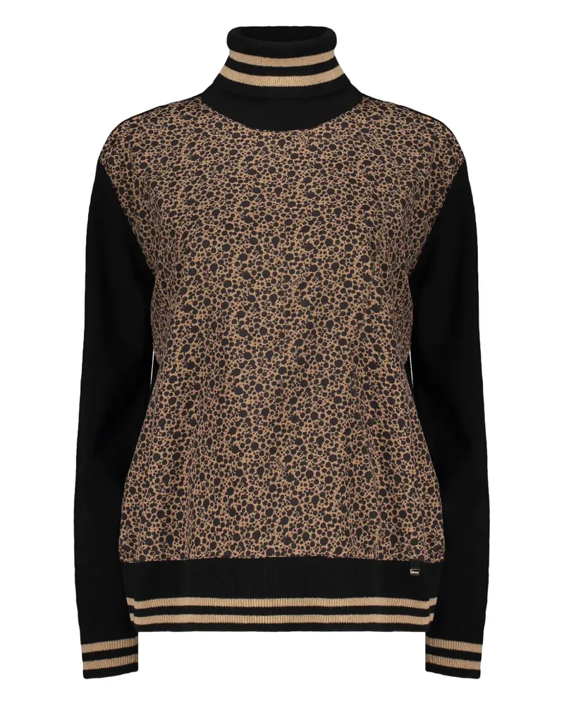 Herno printed high-neck sweater - Schwarz Schwarz