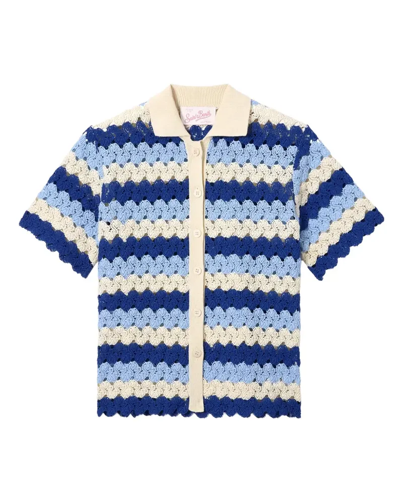 MC2 Saint Barth Monet crochet-knit shirt - Blau Blau
