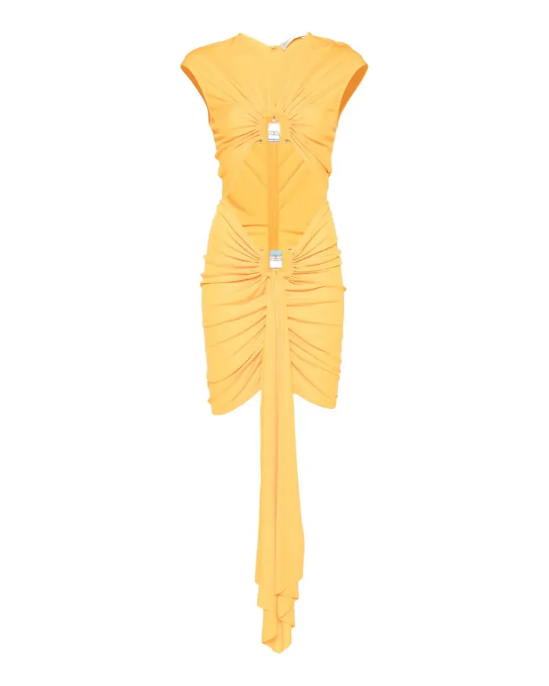 Christopher Esber Bezel Quartz cut-out dress - Orange Orange