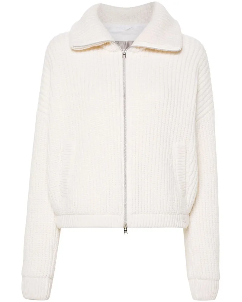 Herno Cardigan mit Reißverschluss - Weiß Weiß