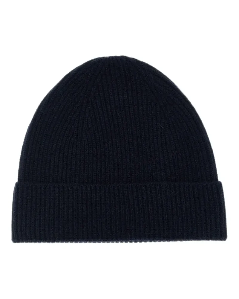 Ballantyne ribbed cashmere beanie hat - Blau Blau