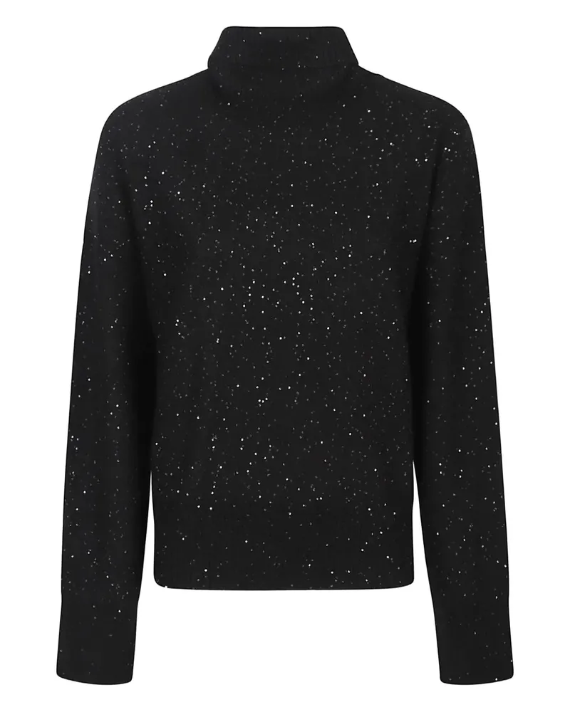 Fabiana Filippi Rollkragenpullover mit Pailletten - Schwarz Schwarz