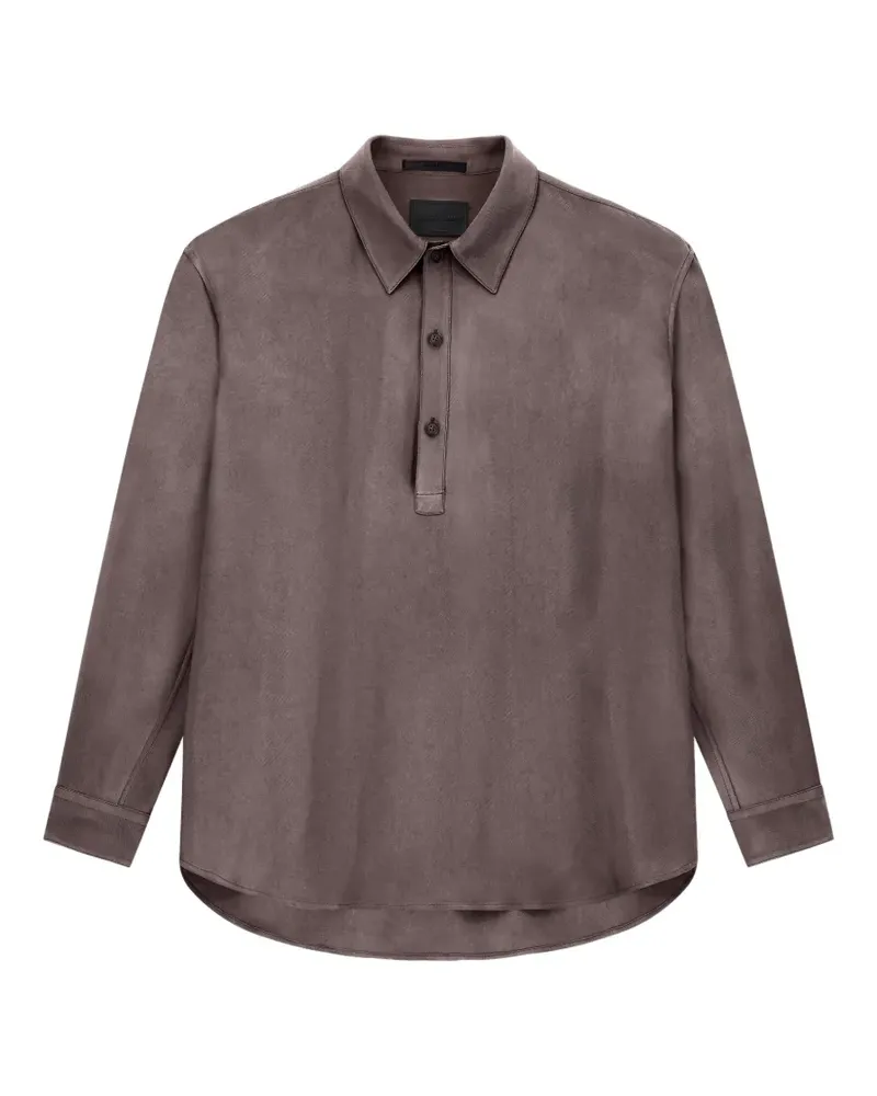 Giorgio Armani Langärmeliges Poloshirt - Braun Braun