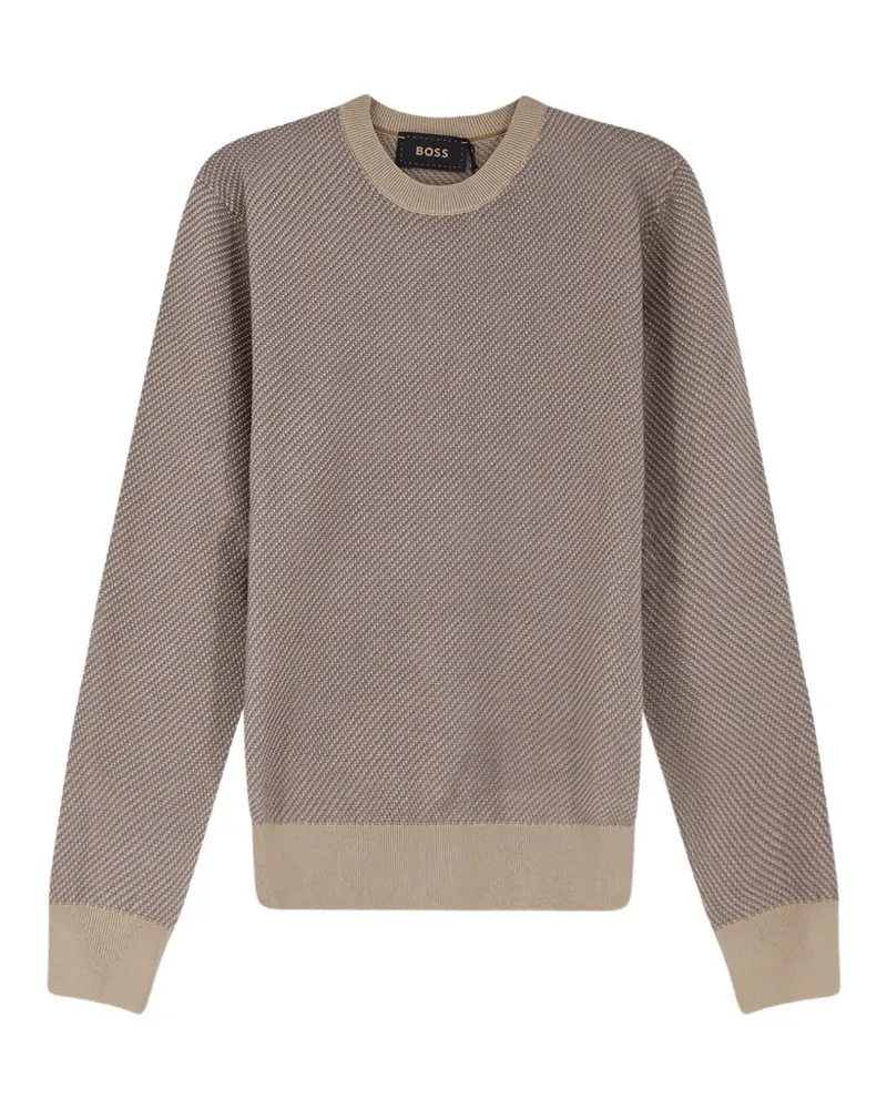HUGO BOSS Gemusterter Pullover - Nude Nude
